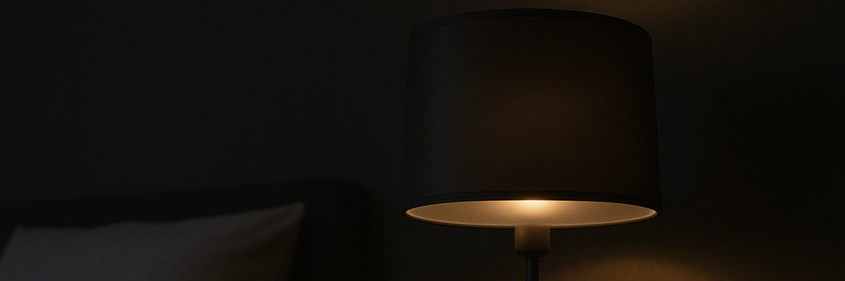 Schwarze Leuchte mit matter Lichtdämpfungsfolie – Designlicht von Folien-Fischer in Kassel, Freiburg, Erfurt, Kiel und Lübeck.